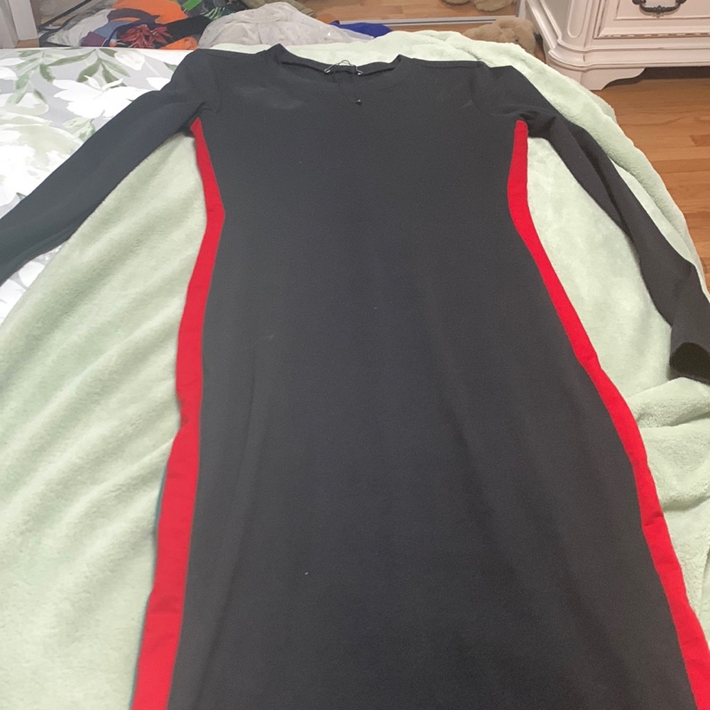 Black Zara midi dress